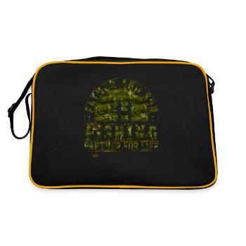 poisson, poisson, pêche, lac, mer, pêche, faune, exotique - Sac Retro - noir/or - Dos