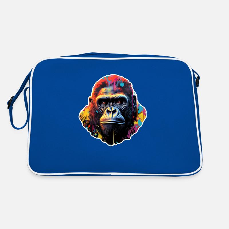 Gorillakopf psychedelisch Retro Tasche