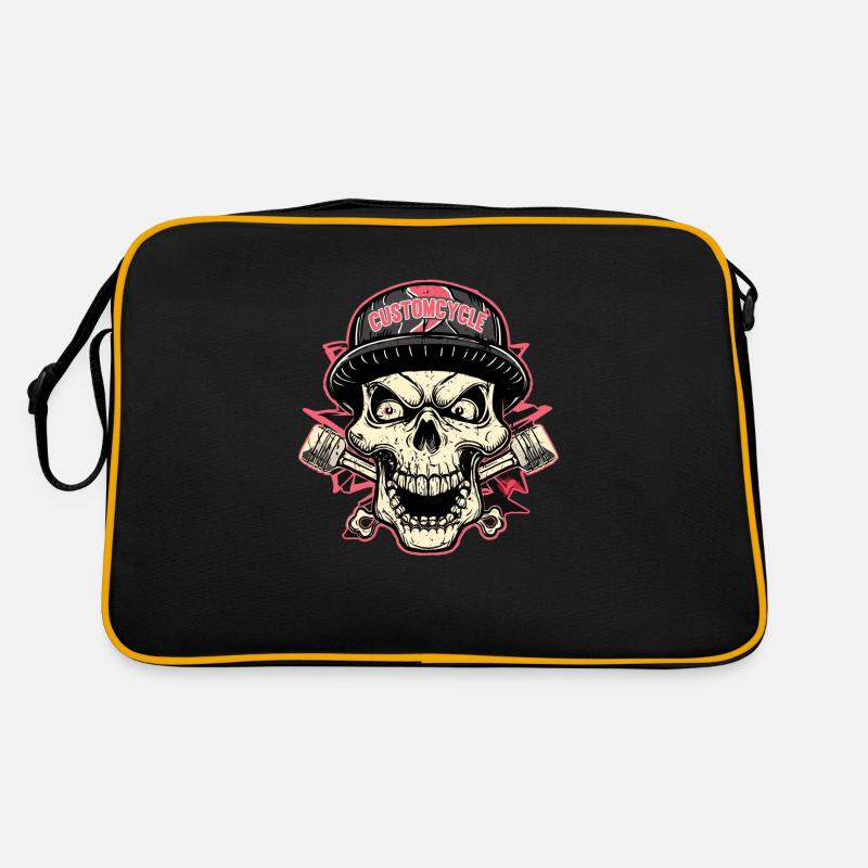 Skullmotor - Sac Retro - noir/or