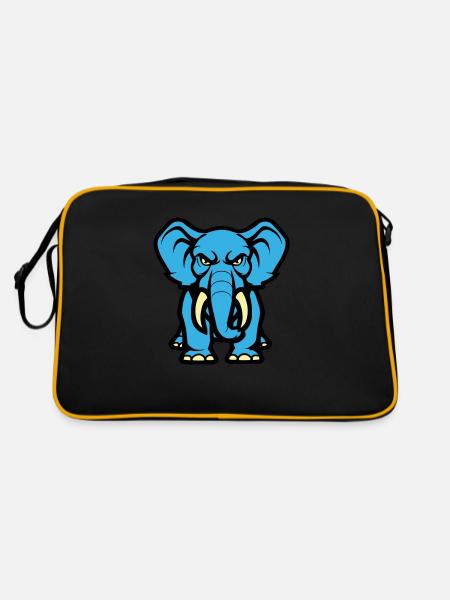 Elephant Comic - Retro Bag - black/gold - Back