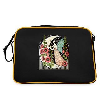 Stockrosen Fee - Retro Tasche - Schwarz/Gold - Hinten