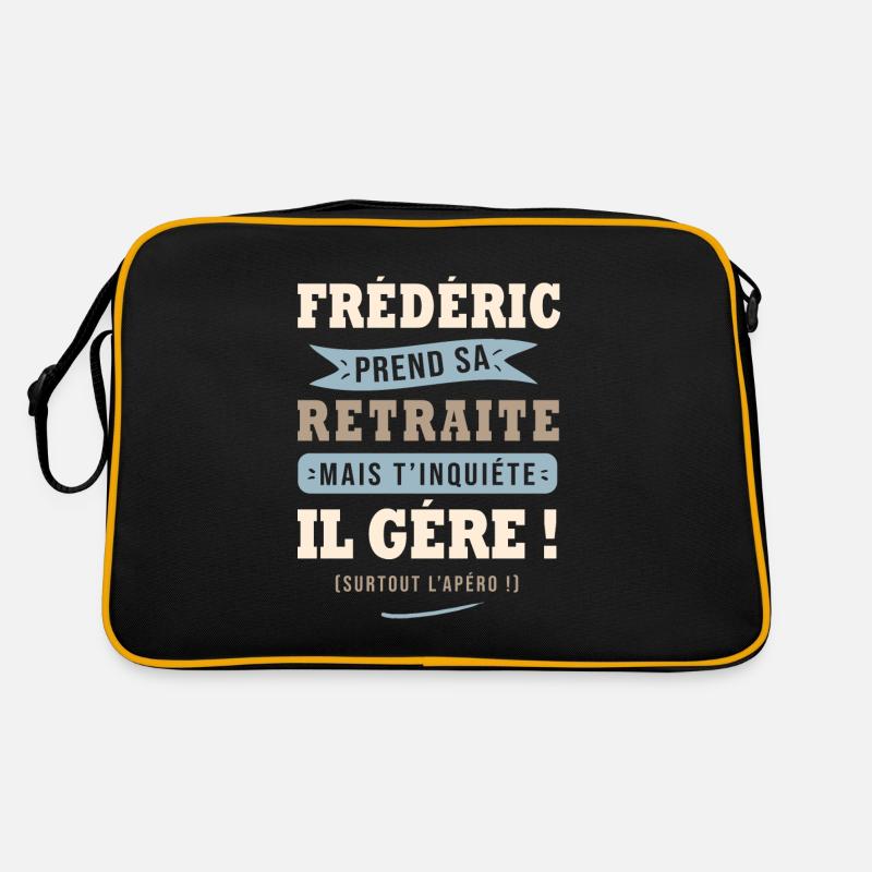 Frédéric humour retraite cadeau frederic Sac Retro