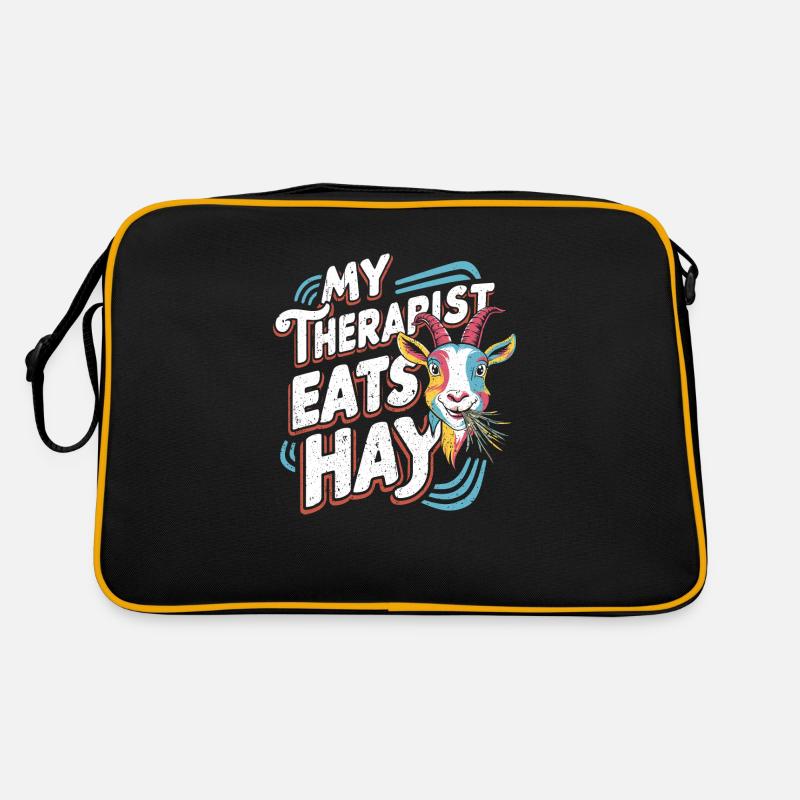 Goat Humor – My Therapist Eats Hay Retro Bag