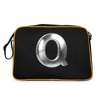Chrome ,, Q " Metallic - Retro Bag - black/gold - Back