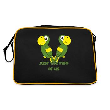 Les perroquets, juste les deux - Sac Retro - noir/or - Dos