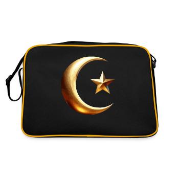 Islam symbol gold - Retro Bag - black/gold - Back