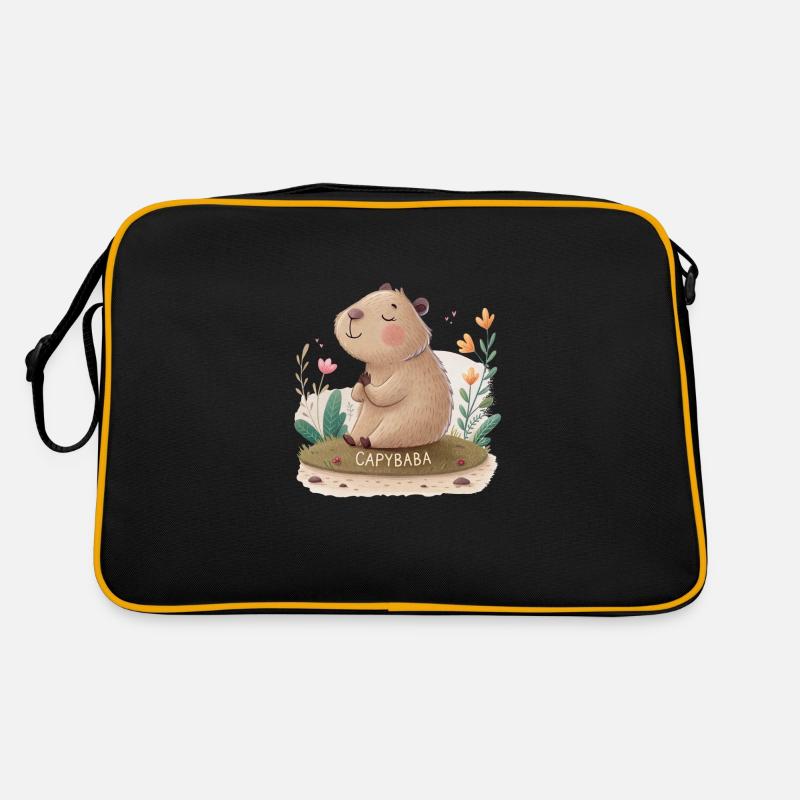 Bababara – Zen mit Kapibara Retro Tasche