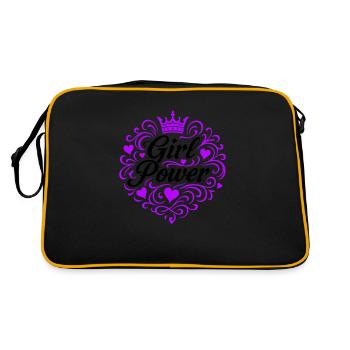 Le dicton du pouvoir des filles - Sac Retro - noir/or - Dos