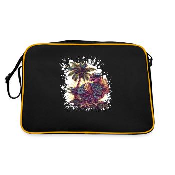 Truthan Island Palm Tree - Retro Bag - black/gold - Back