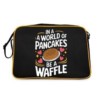 Waffles Breakfast Sweets - Retro Bag - black/gold - Back