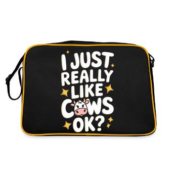 Éleveur de vaches Ferme Éleveur de vaches - Sac Retro - noir/or - Dos