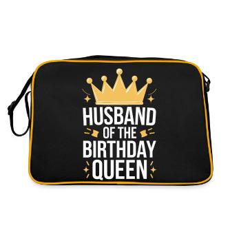Husband, Spouse, Family, Wedding - Retro Bag - black/gold - Back