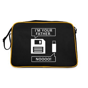 I am your father, science fiction cinema television - Retro Bag - black/gold - Back
