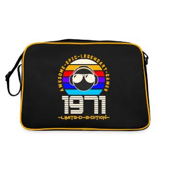 1971 - Retro Tasche - Schwarz/Gold - Hinten