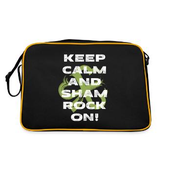 Keep calm and shamrock on. - Retro Bag - black/gold - Back