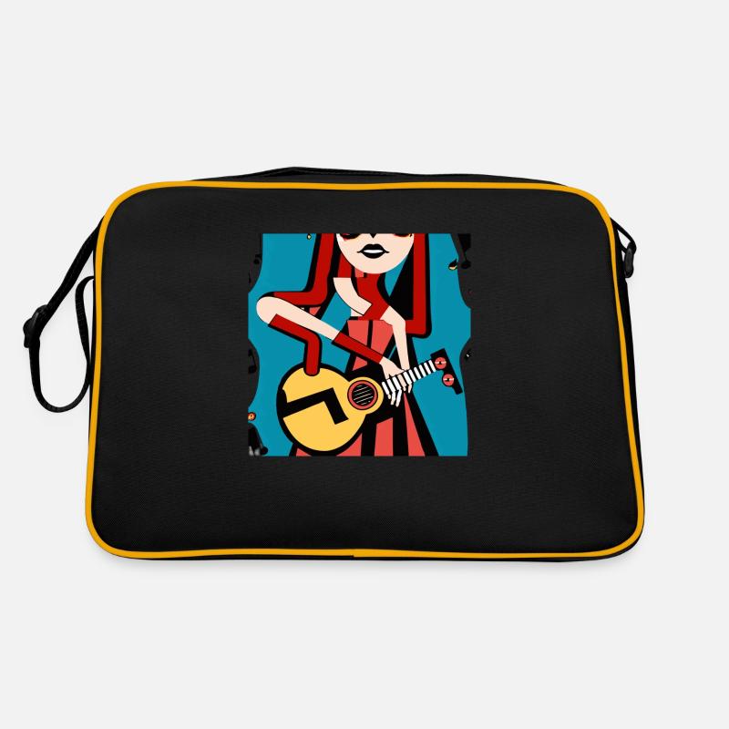 Musik Mädchen Retro Tasche