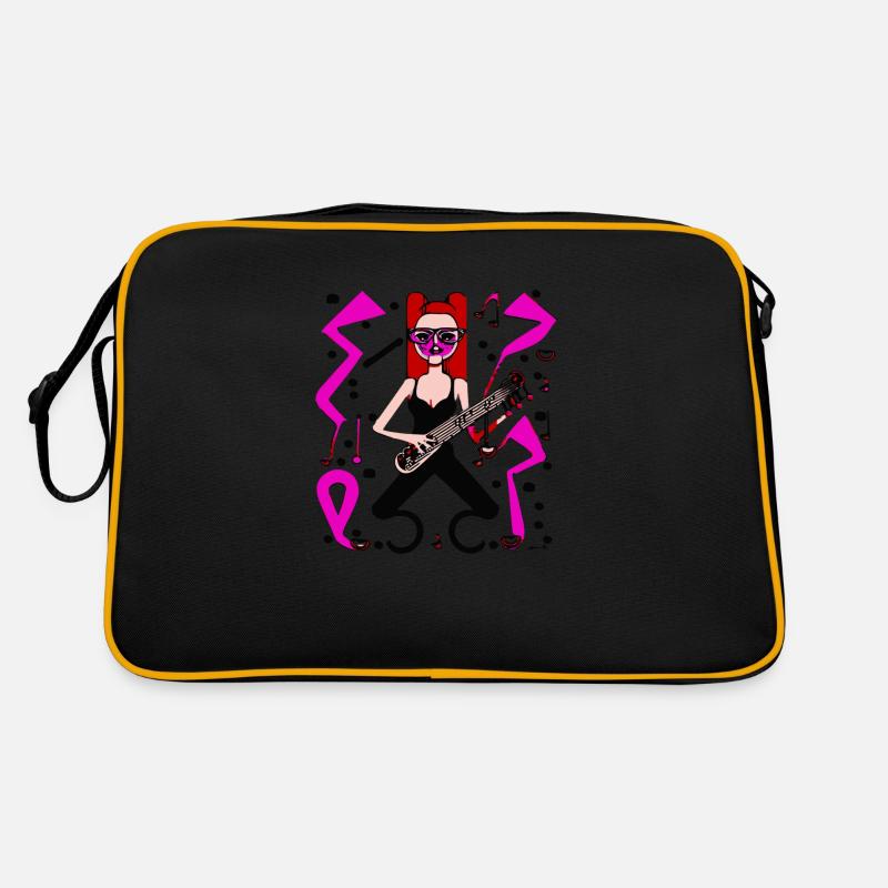 Musik Mädchen Retro Tasche