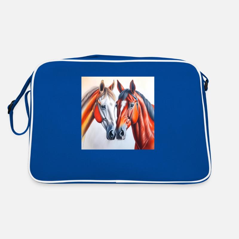 Pferdekopf#Pferde Retro Tasche
