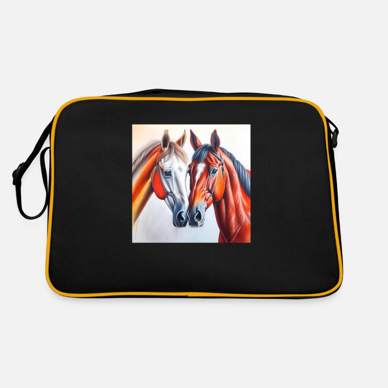 Pferdekopf#Pferde Retro Tasche