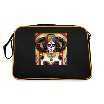 LA CATRINA DELUXE - Sac Retro - noir/or - Dos
