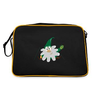 dwarf gnome - Retro Bag - black/gold - Back