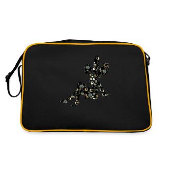 Elfe - Retro Tasche - Schwarz/Gold - Hinten