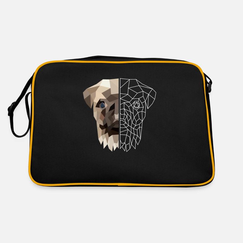 Mops Gesicht Retro Tasche