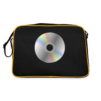 Retro DVD / CD Nostalgie - Retro Tasche - Schwarz/Gold - Hinten