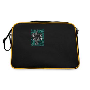 Greenwash Fake Lies Deception - Retro Bag - black/gold - Back