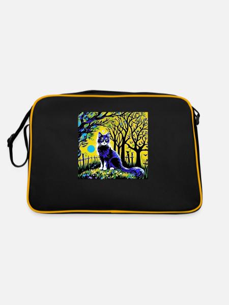 Salem - Retro Bag - black/gold - Back