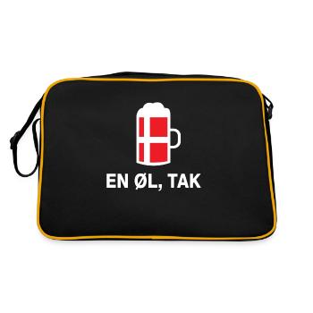 En øl tak cadeau du nord du Danemark disant - Sac Retro - noir/or - Dos