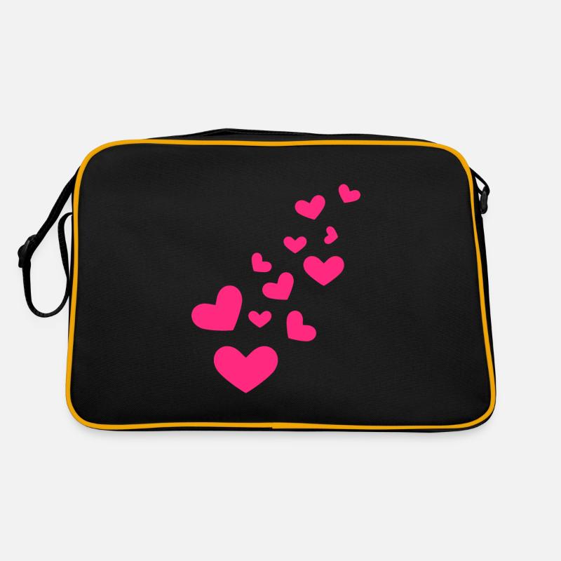 Herzchen Herz Muster Rosa Liebe Geschenk Retro Tasche