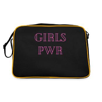 Girls Support Feminism Pride Power Geschenk - Retro Tasche - Schwarz/Gold - Hinten