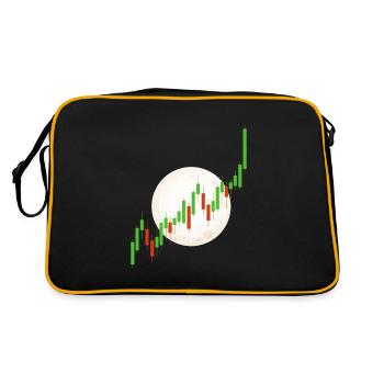 Candlestick Chart Crypto Coin to the Moon Exchange - Retro Bag - black/gold - Back