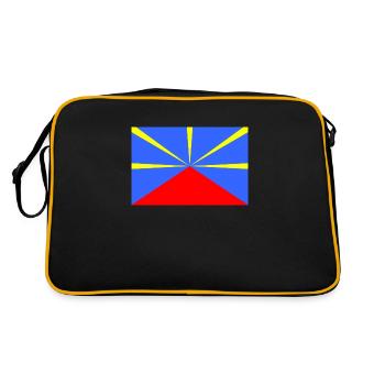 Drapeau Réunion - Sac Retro - noir/or - Dos