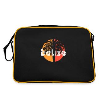 Belize Artistic Vacation Souvenir Palmier - Sac Retro - noir/or - Dos