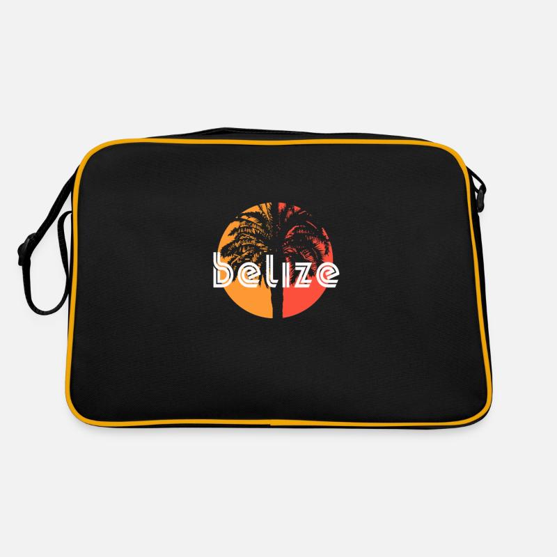 Belize Artistic Vacation Souvenir Palm Tree Retro Bag
