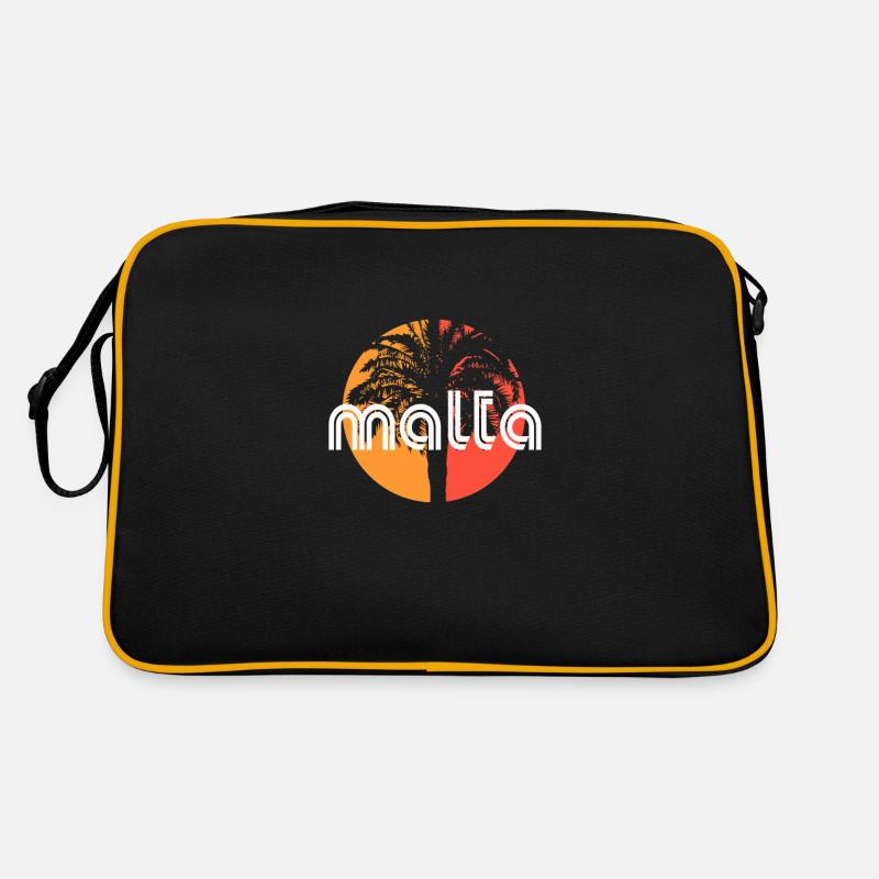Malta Kunsturlaub Souvenir Palme Retro Tasche