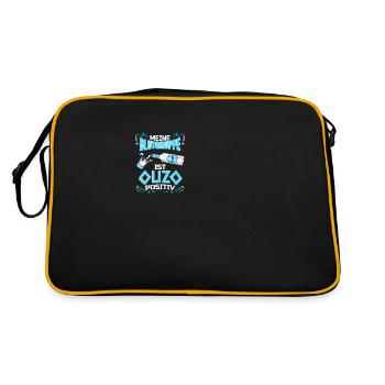 Mon groupe sanguin est positif à l’ouzo - Sac Retro - noir/or - Dos