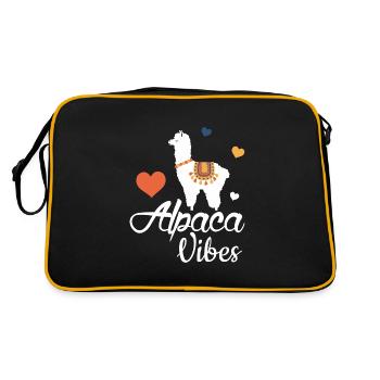 Alpaga Vibes - Sac Retro - noir/or - Dos