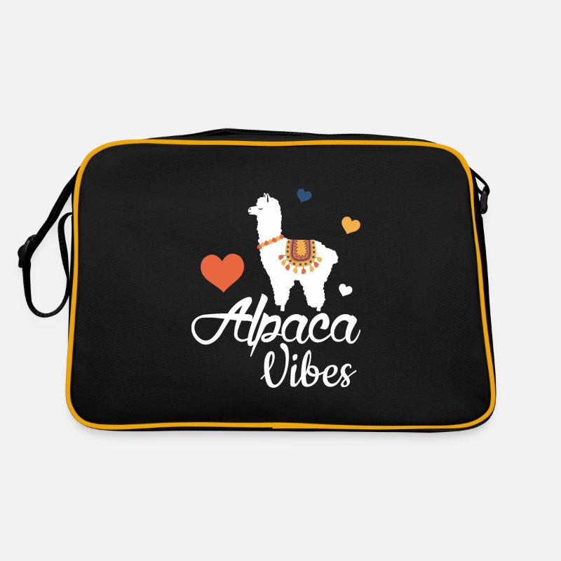 Alpaca Vibes - Retro Bag - black/gold
