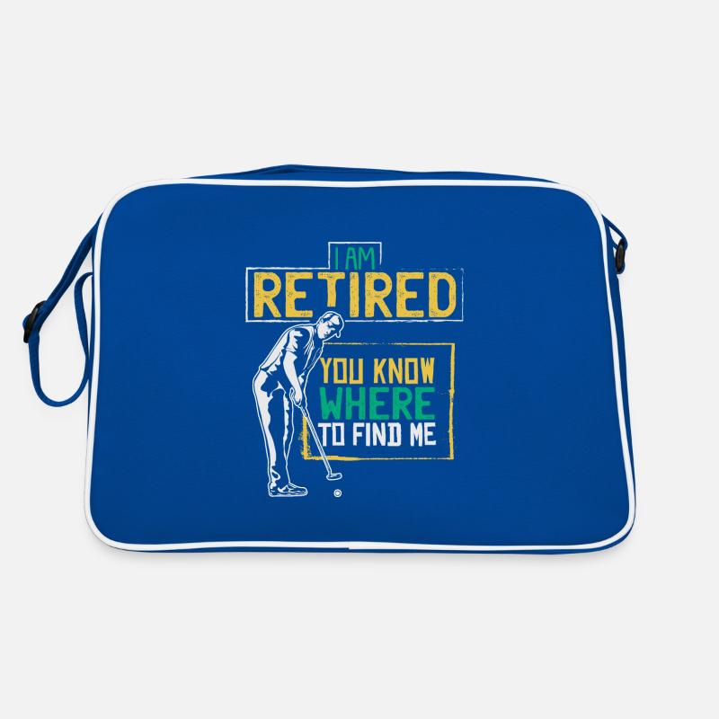 Golfer golf in retirement Retro Bag
