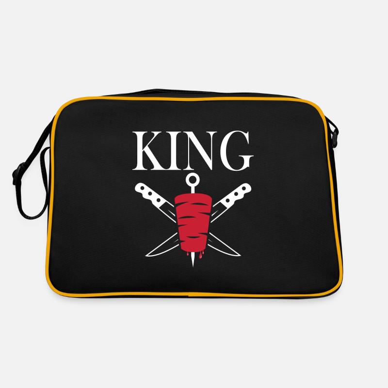 king kebab chef cuisine restaurant kebab Retro Bag