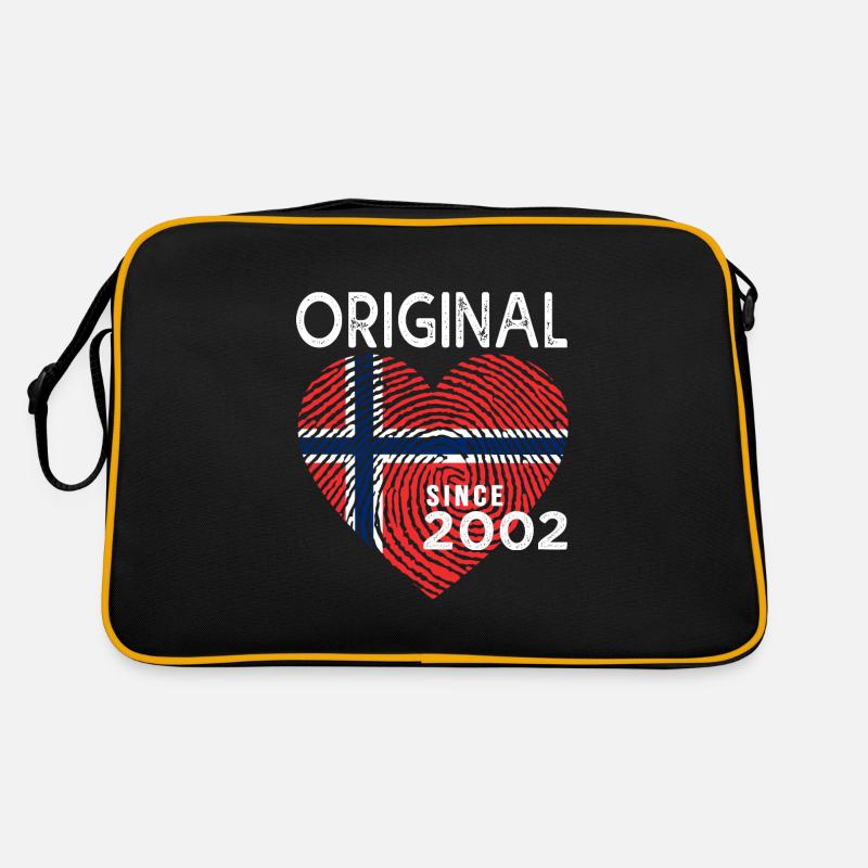anniversaire 2002 original since 2002 norvège - Sac Retro - noir/or
