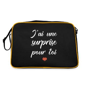 Cadeau jai une surprise pour toi anniversaire fete - Sac Retro - noir/or - Dos