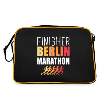 Finisher Berlin marathon run running - Sac Retro - noir/or - Dos
