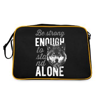 wolf - Retro Bag - black/gold - Back