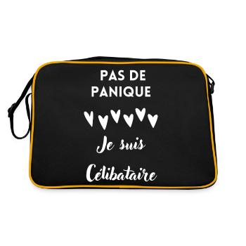 Pas de panique je suis célibataire - Sac Retro - noir/or - Dos