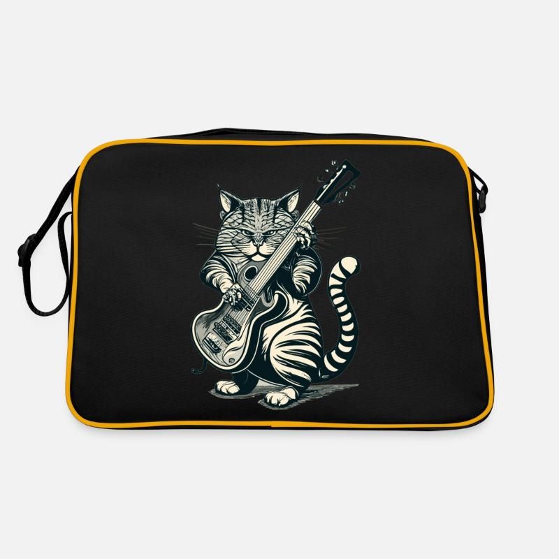 Gitarre - Retro Tasche - Schwarz/Gold