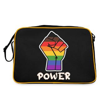 Power Alternative Pride Fist Design pour l’égalité - Sac Retro - noir/or - Dos